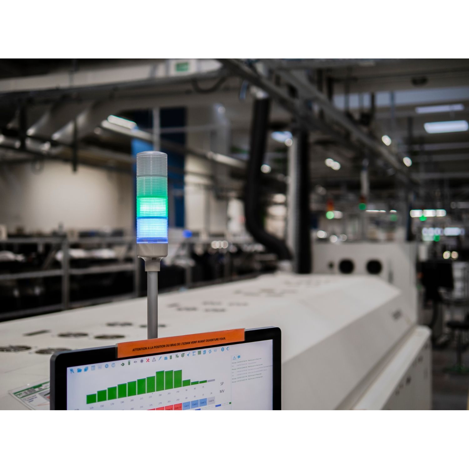 Picture of USB configurable monolithic tower light, Harmony XVGU, multi color programmable lights 60mm, steady/flashing LED buzzer