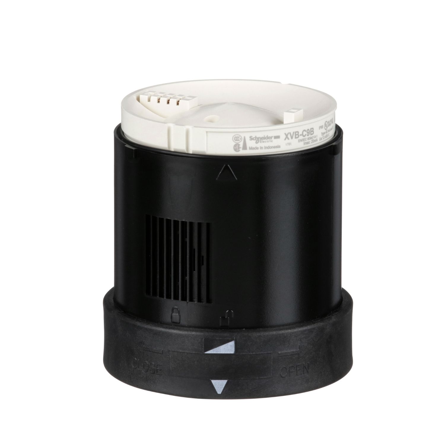 Picture of Audible unit for modular tower lights, Harmony XVB, plastic, Ø70, buzzer, continuous or intermitten tone,70... 90 dB, 12...48 V AC/DC