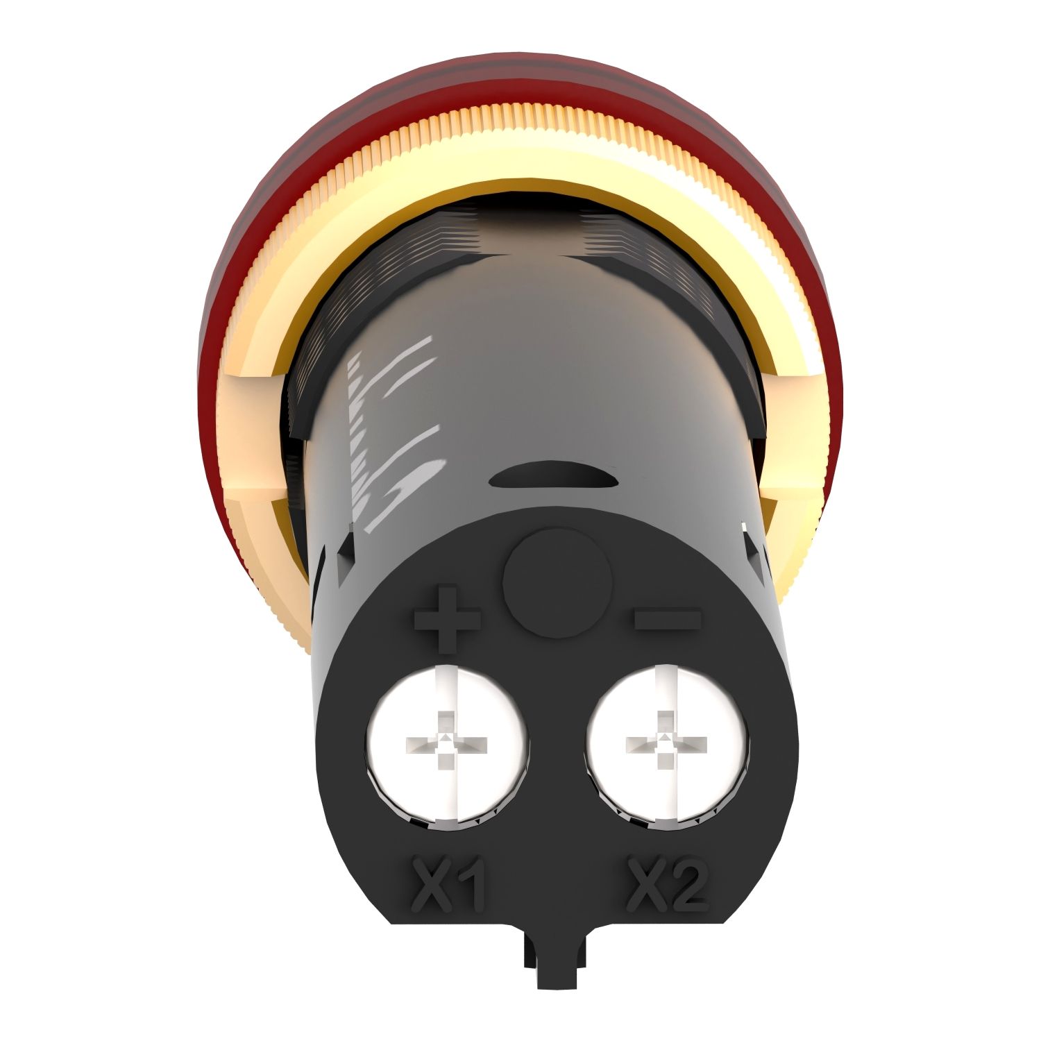 Picture of Pilot light, Harmony XVL, plastic, red, 12mm, covered LED, 12V DC