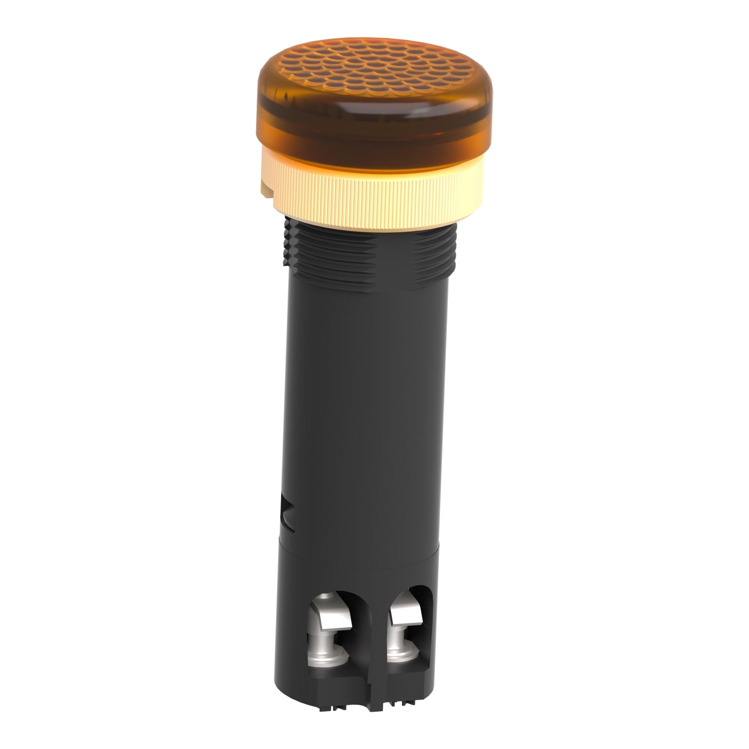 Picture of Pilot light, Harmony XVL, plastic, yellow, 12mm, covered LED, 24V DC