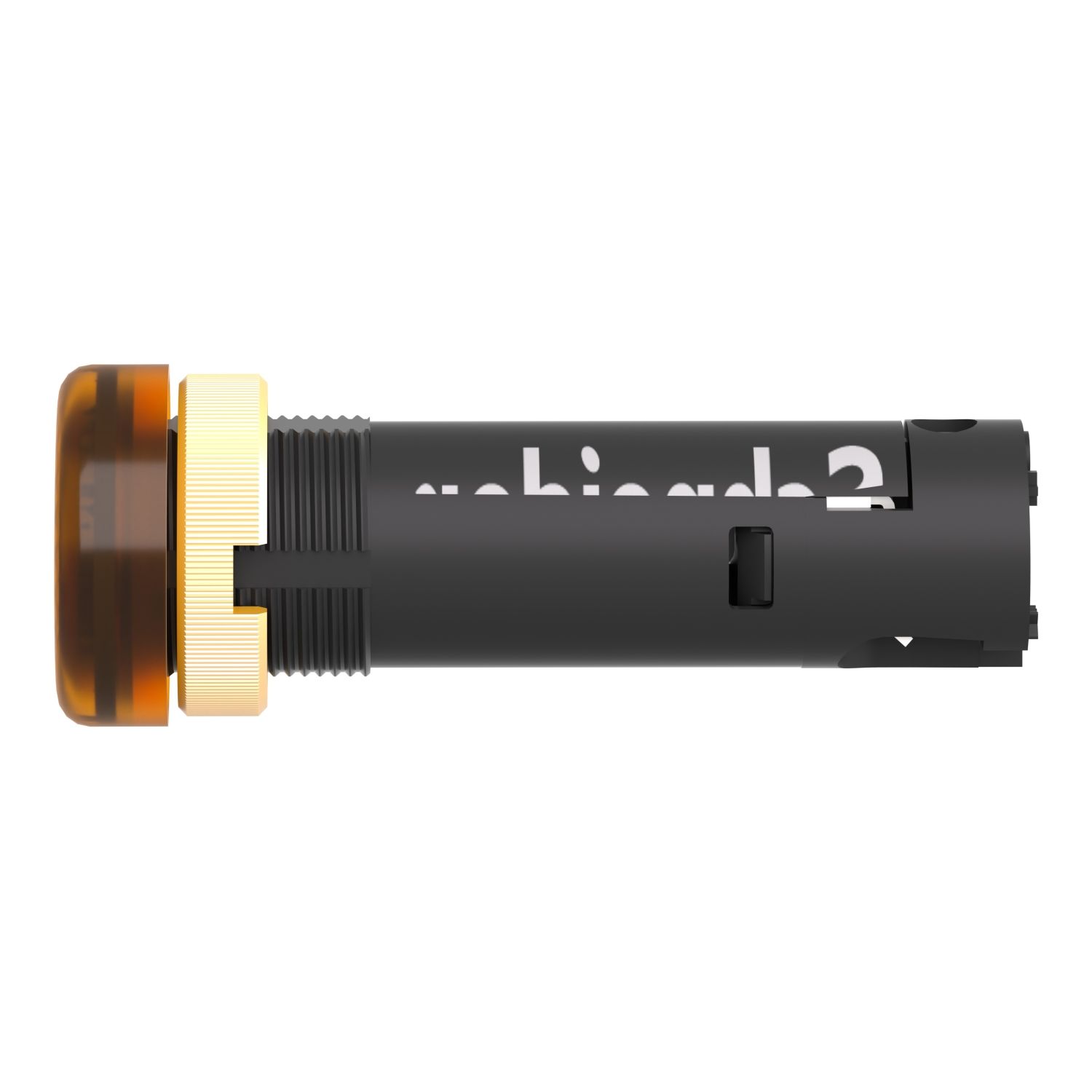Picture of Pilot light, Harmony XVL, plastic, yellow, 12mm, covered LED, 24V DC