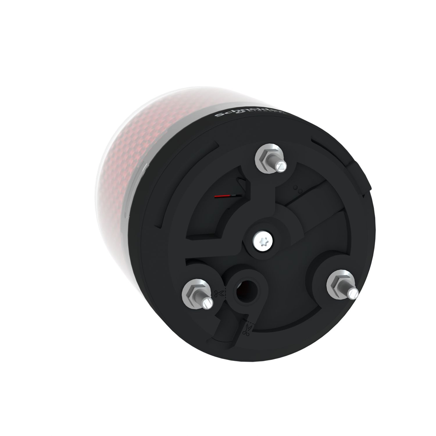Picture of Illuminated beacon with buzzer, Harmony XVR, red, 100mm, 70...90dB, integral LED, 100...230V AC