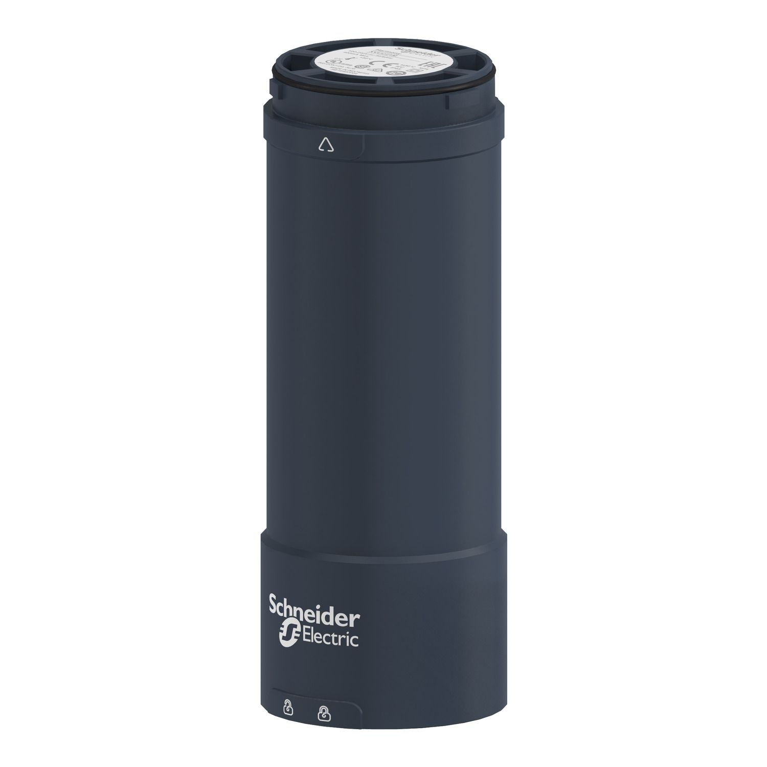 Picture of Base unit with top cover for modular tower lights, Harmony XVU, black, 60mm, NPN, 100...240V AC