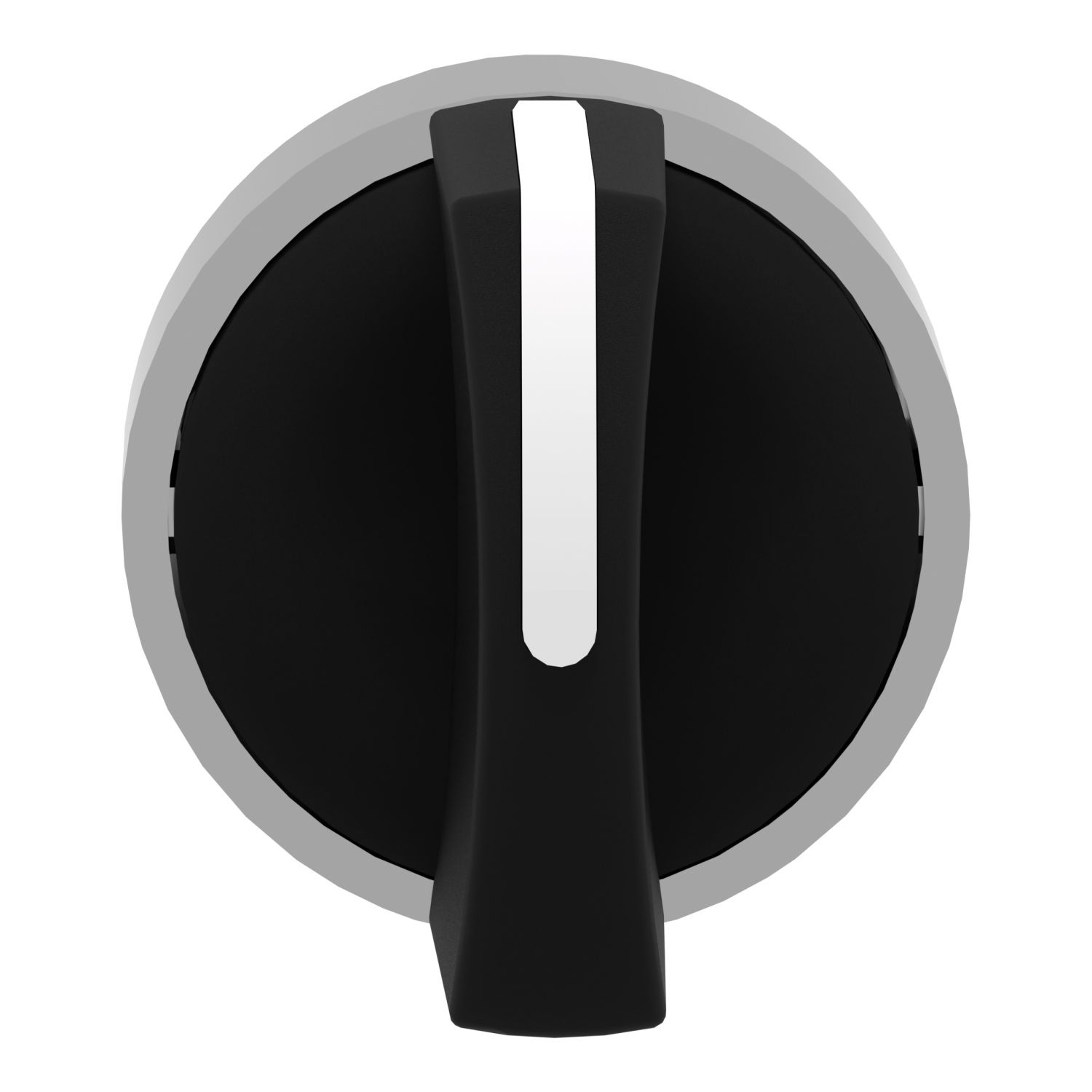 Picture of Head for selector switch, Harmony XB4, metal, black, 22mm, 3 positions, spring return from right to center
