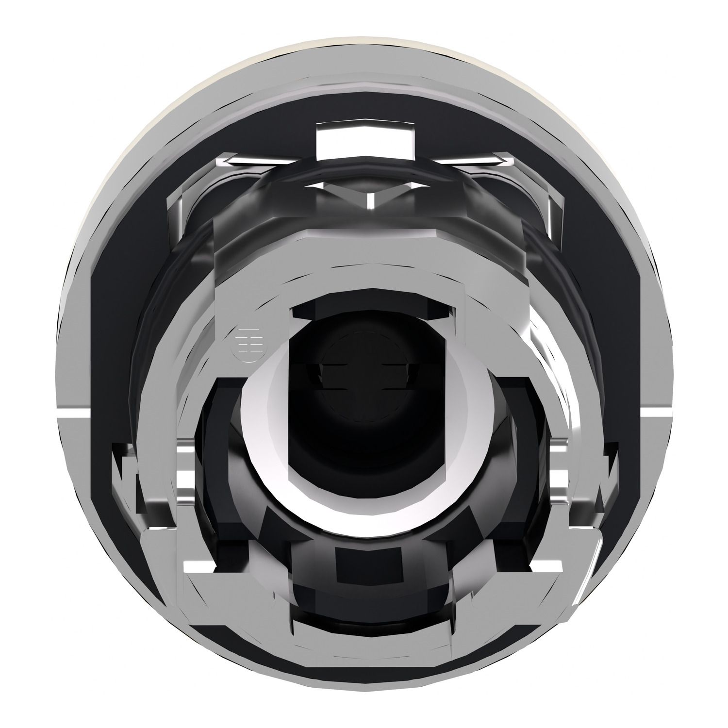 Picture of Head for illuminated push button, Harmony XB4, metal, flush, orange, 22mm, spring return, plain lens for BA9s bulb