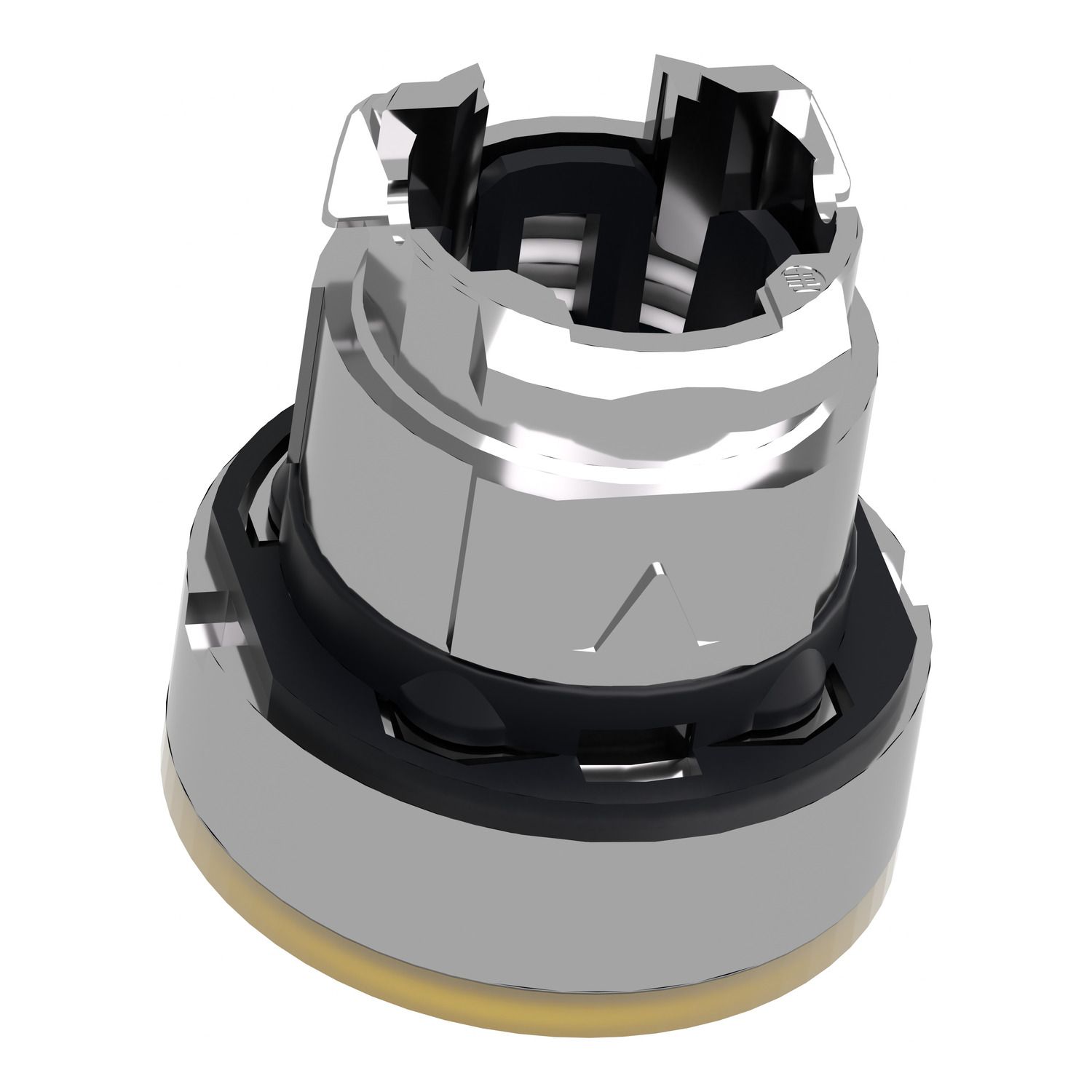 Picture of Head for illuminated push button, Harmony XB4, metal, flush, orange, 22mm, spring return, plain lens for BA9s bulb