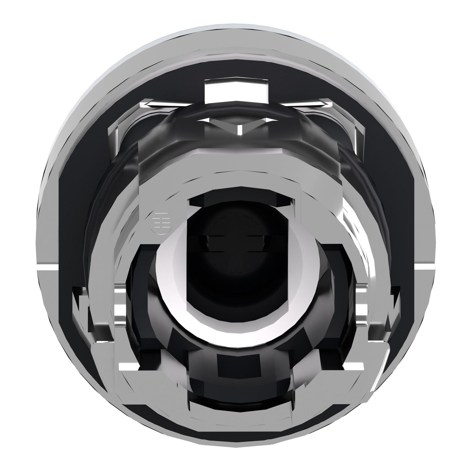 Picture of Head for illuminated push button, Harmony XB4, metal, flush, blue, 22mm, spring return, plain lens for BA9s bulb