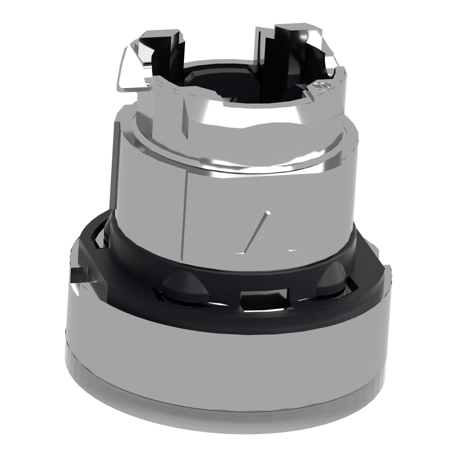 Picture of Head for illuminated push button, Harmony XB4, metal, flush, clear, 22mm, spring return, plain lens for BA9s bulb