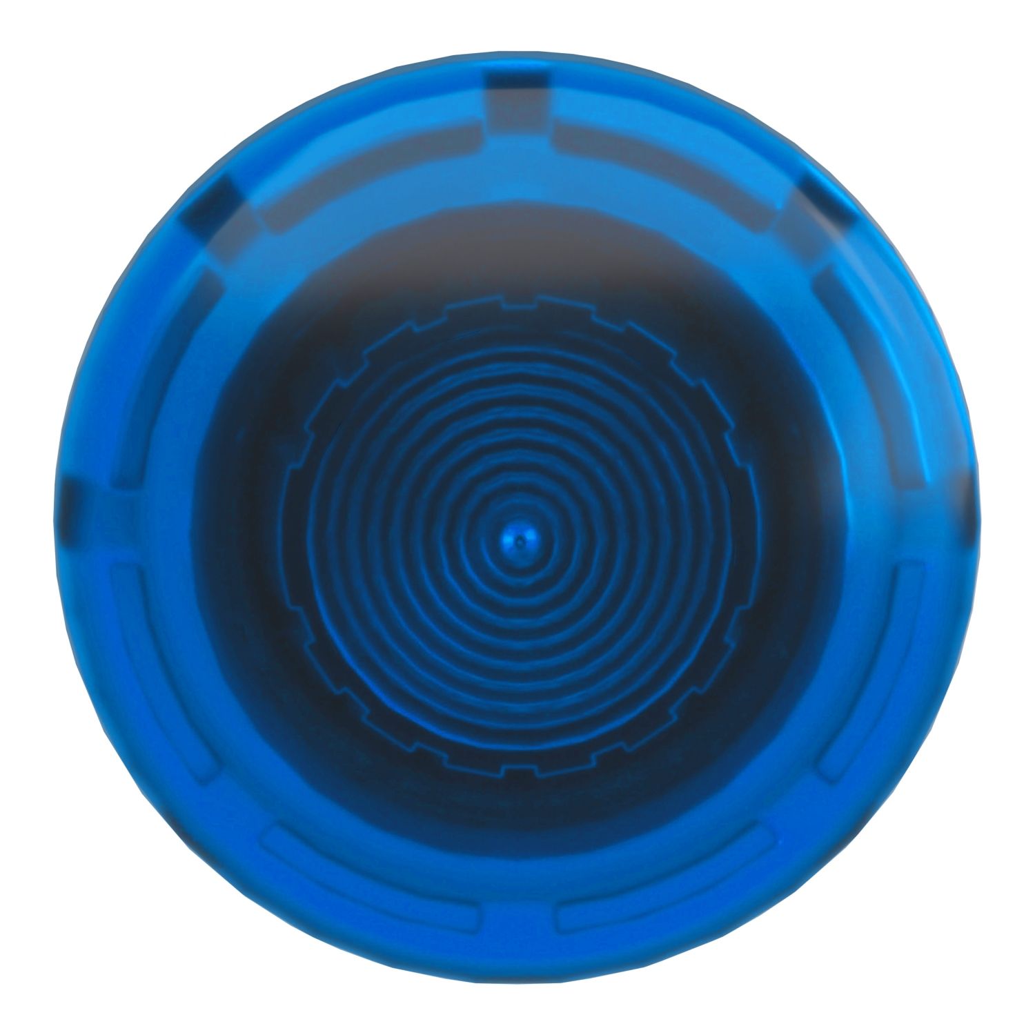 Picture of Head for illuminated push button, Harmony XB4, metal, blue mushroom 40mm, 22mm, universal LED, latching push pull