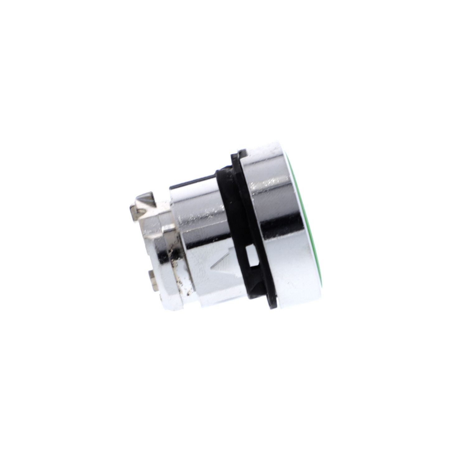 Picture of Push button head, Harmony XB4, metal, flush, green, 22mm, spring return, unmarked