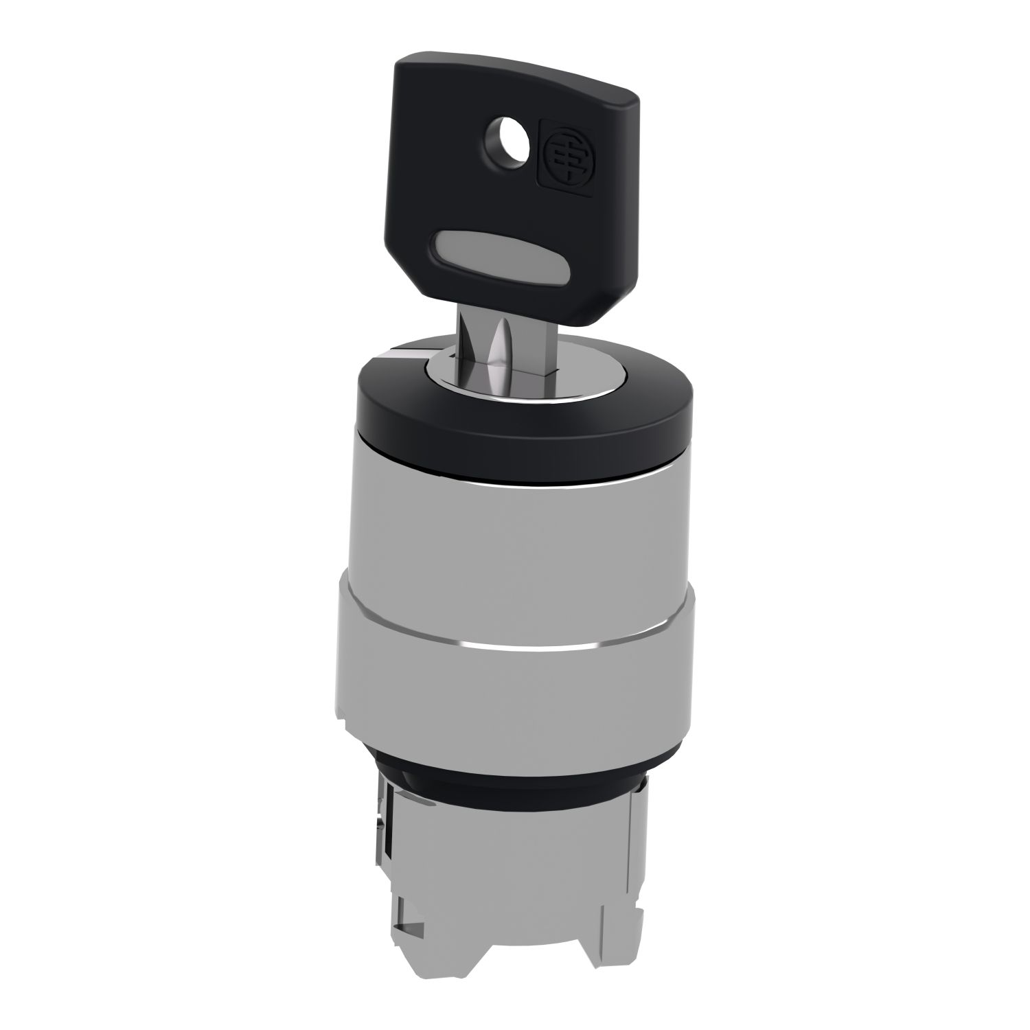 Picture of Head for key selector switch, Harmony XB4, metal, black, 22mm, key 458A, 2 positions, stay put