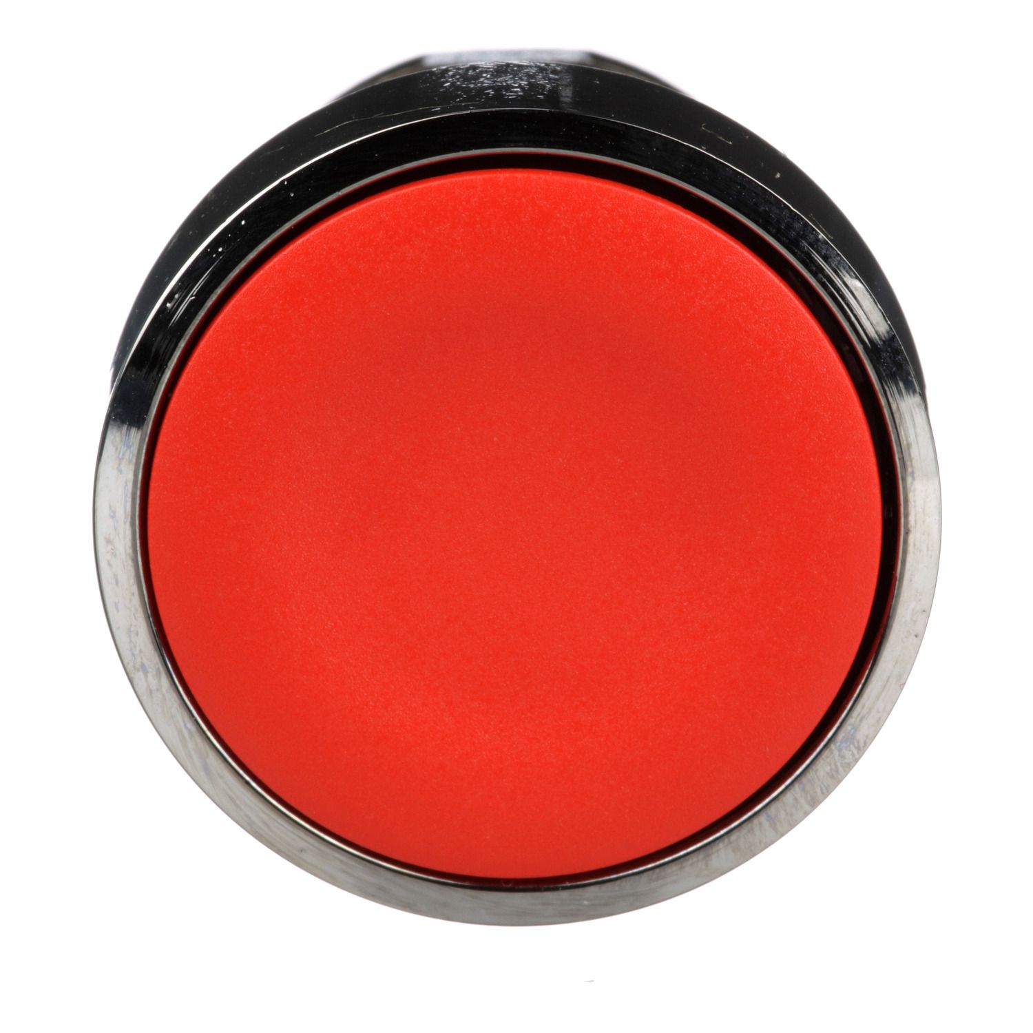 Picture of Push button head, Harmony XB4, metal, flush, red, 22mm, spring return, unmarked