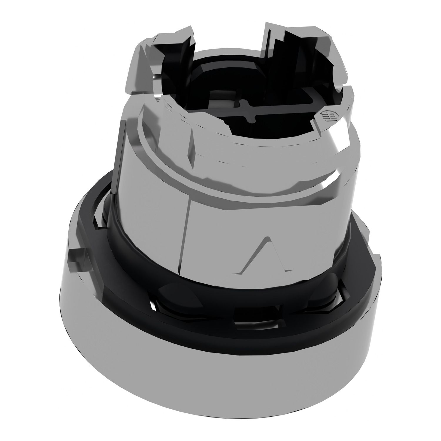 Picture of Push button head, Harmony XB4, metal, flush, red, 22mm, spring return, marked O