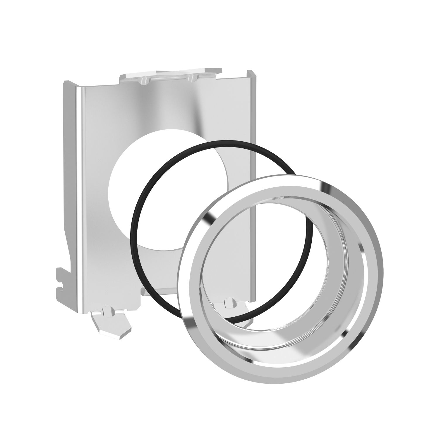 Picture of Flush mounting kit, Harmony XB4, metal, black, for selector switch and illuminated push button 22mm