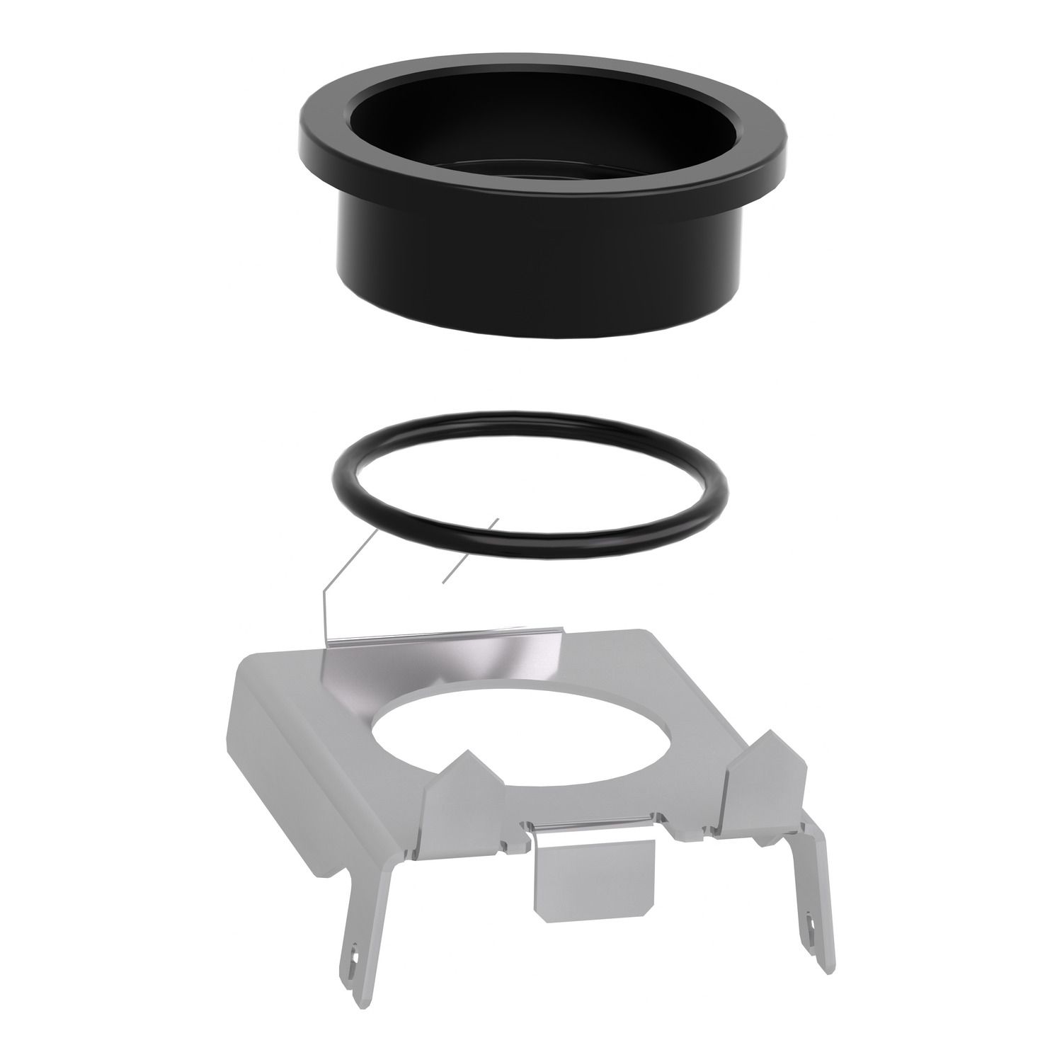 Picture of Flush mounting kit, Harmony XB4, metal, black, for selector switch and illuminated push button 22mm