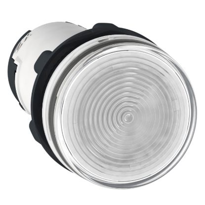 Picture of round pilot light Ø 22 - clear - bulb BA 9s - 230 V - faston connectors