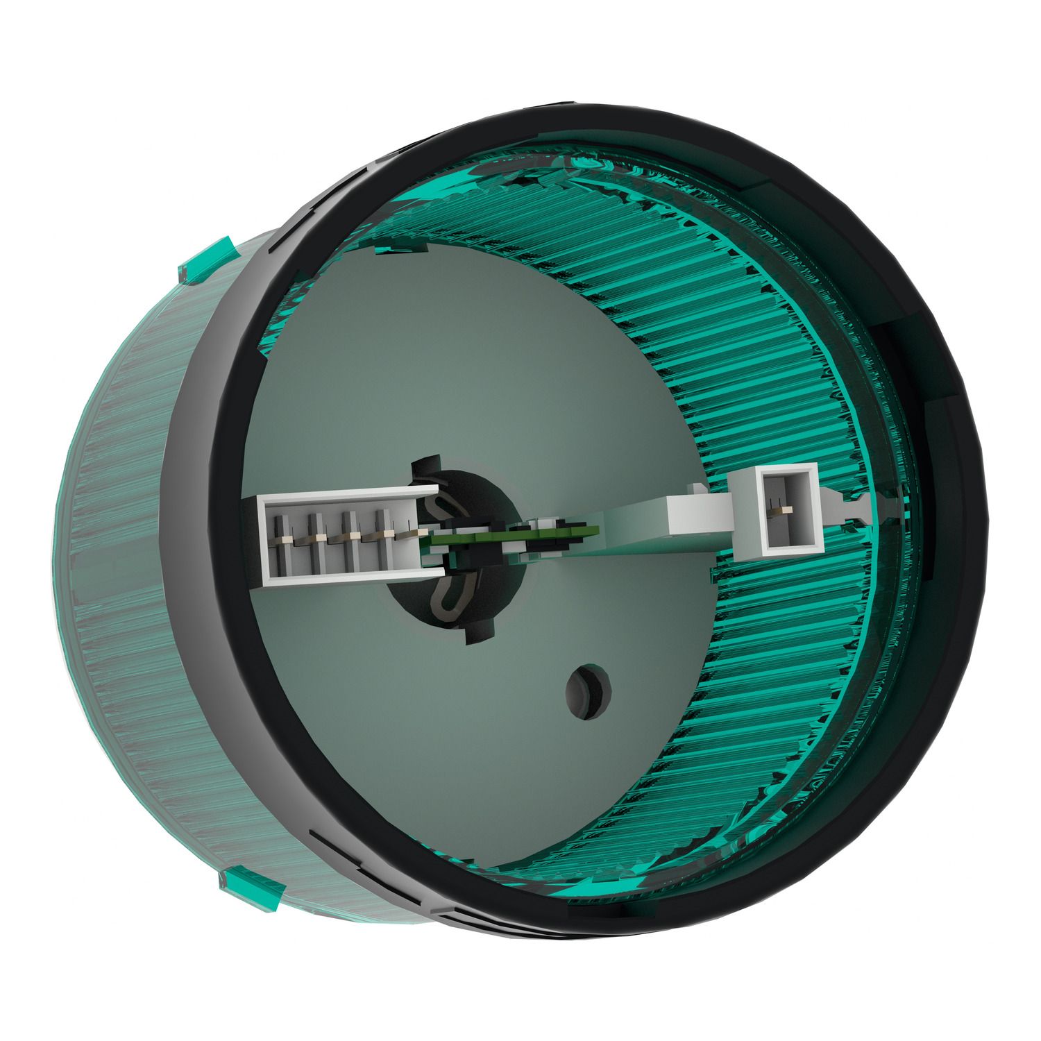 Picture of Indicator bank, Harmony XVB, illuminated unit, plastic, green, 70mm, steady, integral LED, 230V AC