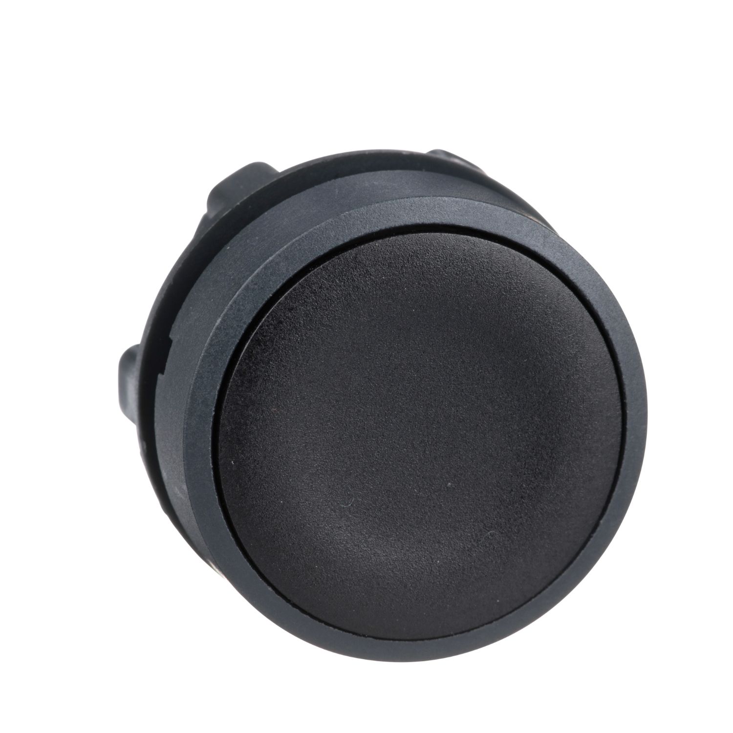 Picture of Push button head, Harmony XB5, plastic, flush, black, 22mm, spring return, unmarked