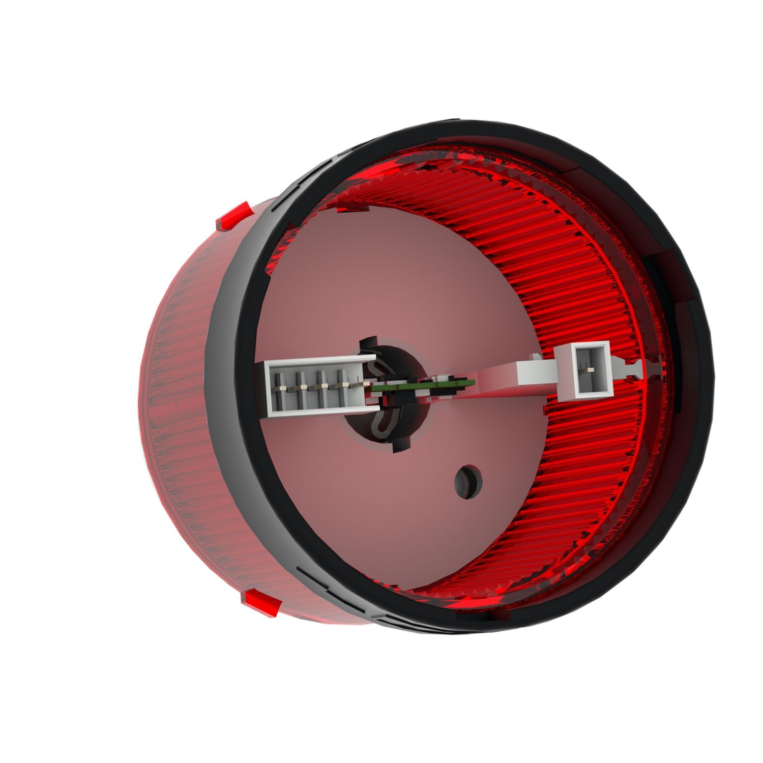 Picture of Indicator bank, Harmony XVB, illuminated unit, plastic, red, 70mm, flashing, integral LED, 230V AC