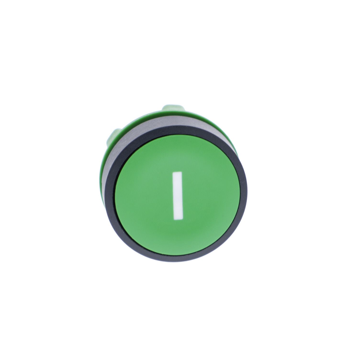 Picture of Head for non illuminated push button, Harmony XB5, plastic, flush, green, 22mm, spring return, marked I