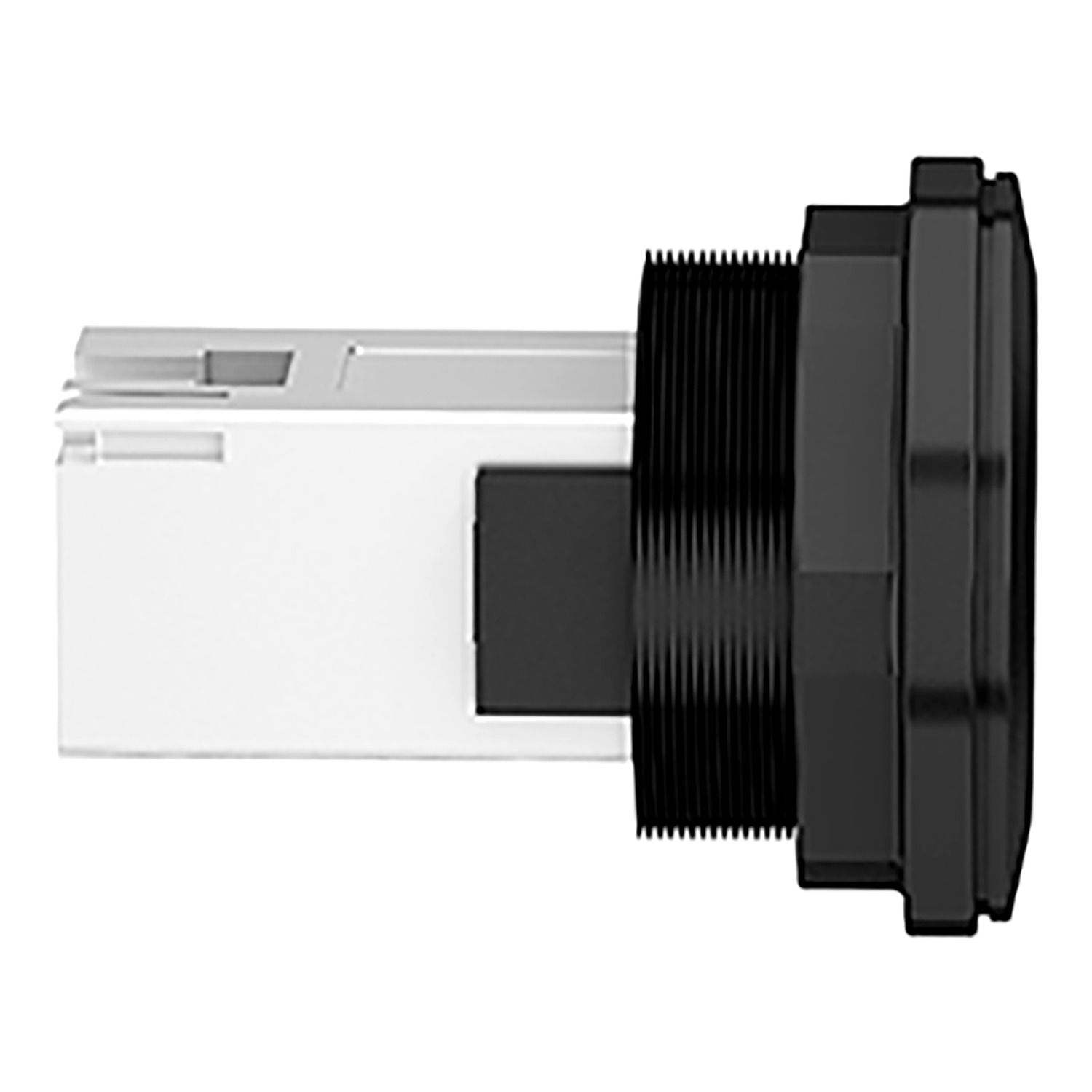 Picture of Panel mounted RJ45 port, Harmony XB5, plastic, 22mm, for ethernet interface, RJ45 jack
