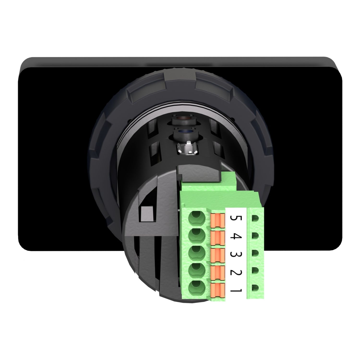 Picture of Display module, Harmony XB5, Digital panel meter, plastic, black, 22mm, 4 digit green LED display, 4...20mA input
