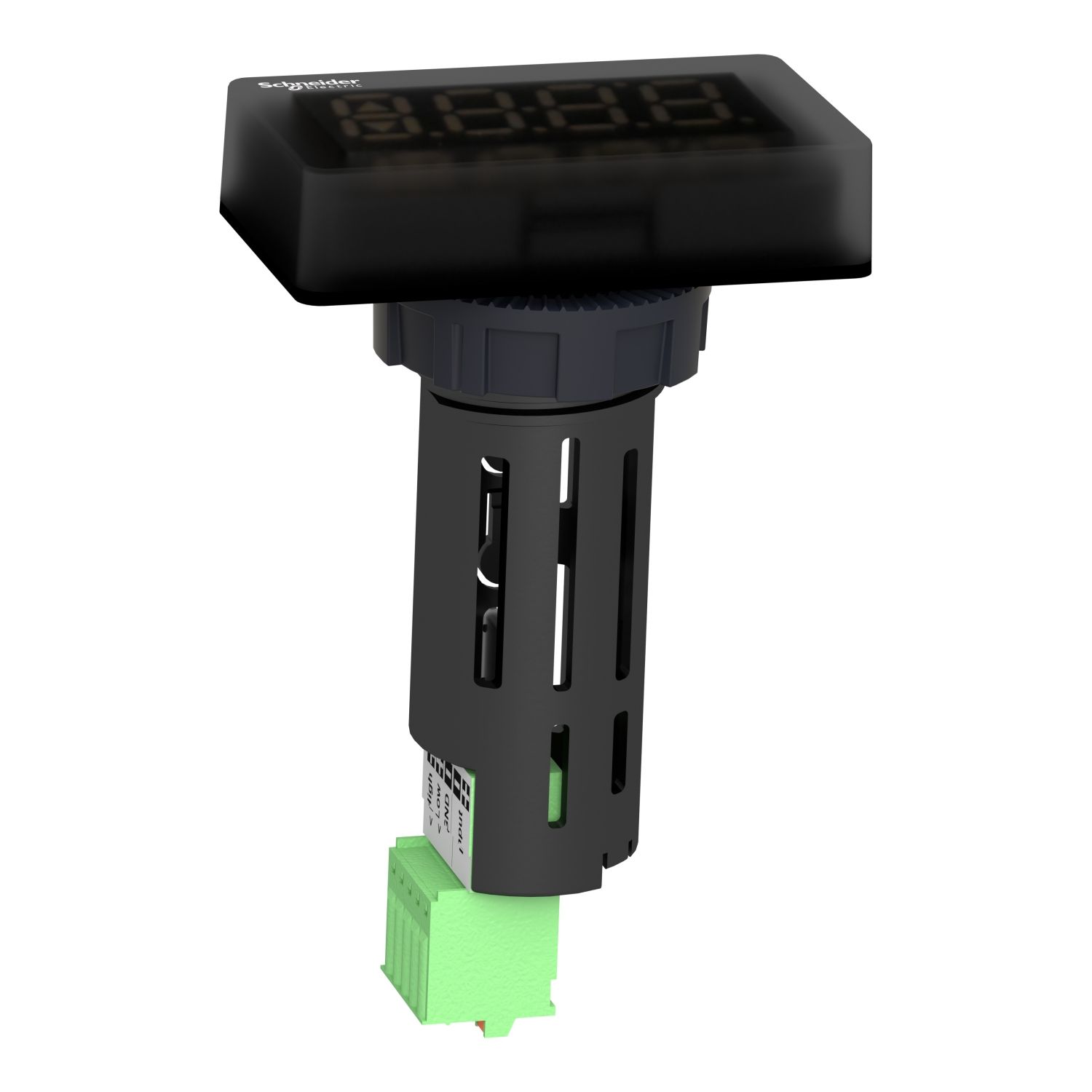 Picture of Display module, Harmony XB5, Digital panel meter, plastic, black, 22mm, 4 digit green LED display, 4...20mA input