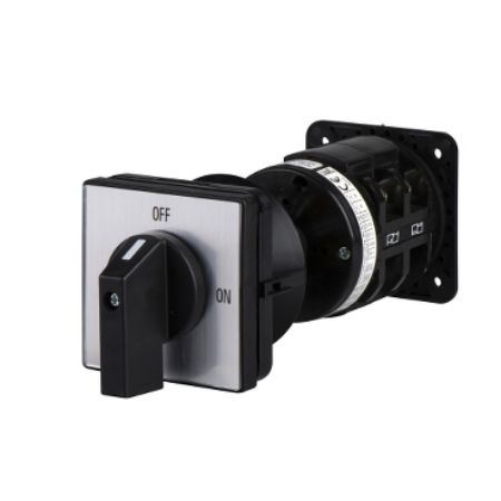 Picture of Cam reversing star-delta switch, Harmony K, front mounting, plastic, 3 poles, 45°, 50A, 64x64mm front plate, 5 positions marked