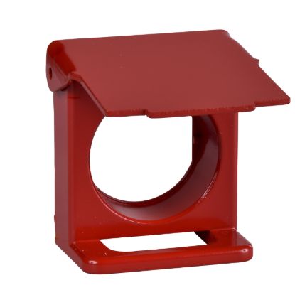 Picture of Padlockable flap, Harmony XB4, for 22mm flush push button, metal, red