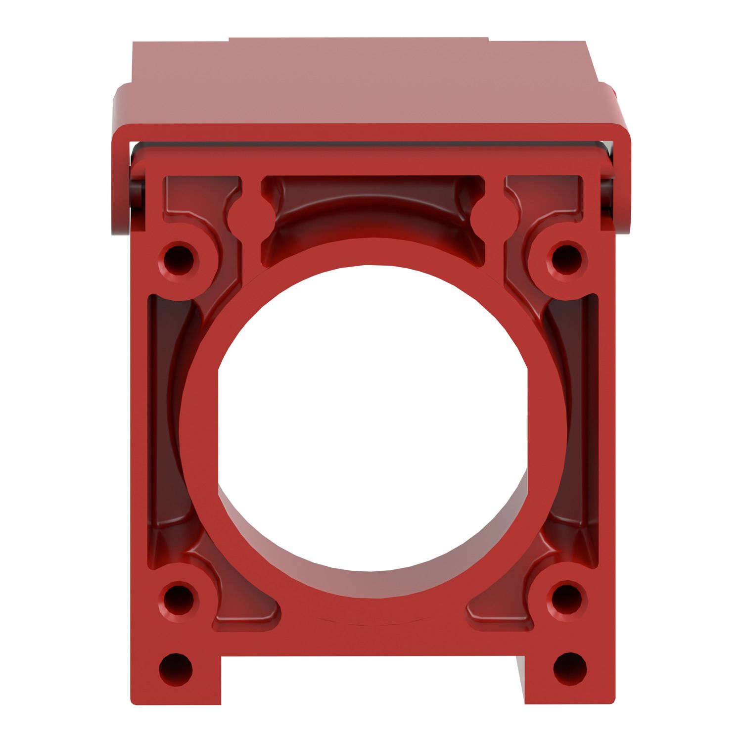 Picture of Padlockable flap, Harmony XB4, for 22mm flush push button, metal, red