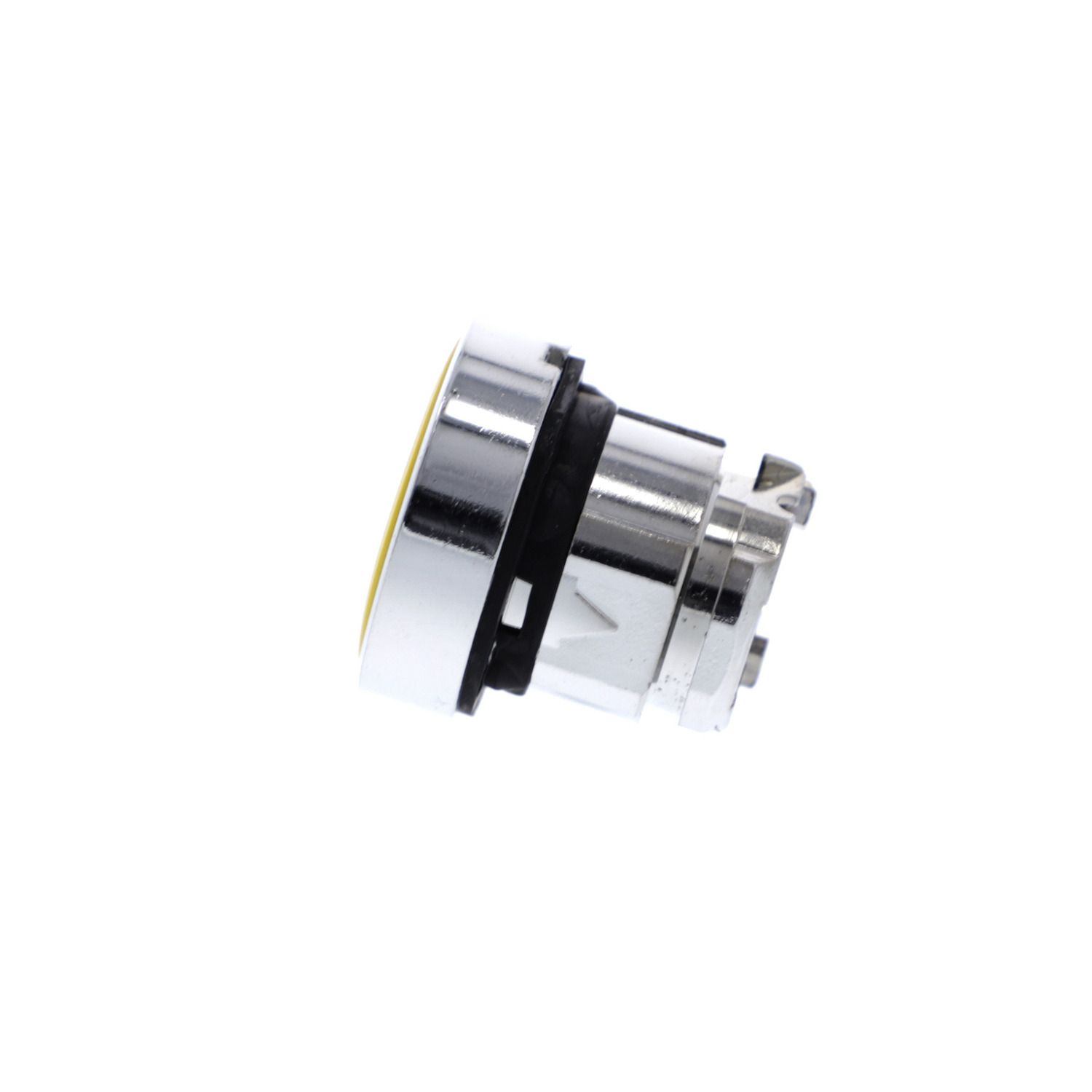 Picture of Push button head, Harmony XB4, metal, flush, yellow, 22mm, spring return, unmarked