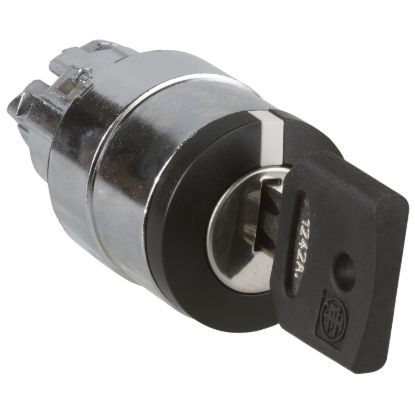 Picture of Head for key selector switch, Harmony XB4, black key, 22mm, 2 positions, left key withdrawal, 1242A