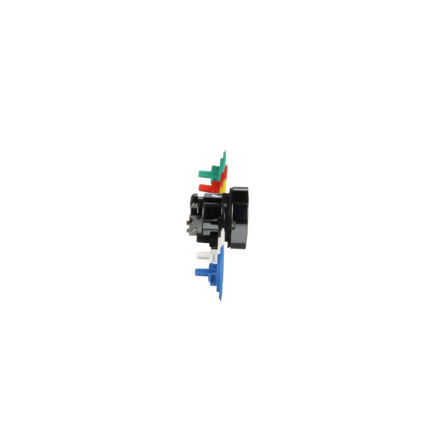 Picture of Head for non illuminated push button, Harmony XB4, metal, flush, 22mm, spring return, with 6 coloured caps unmarked
