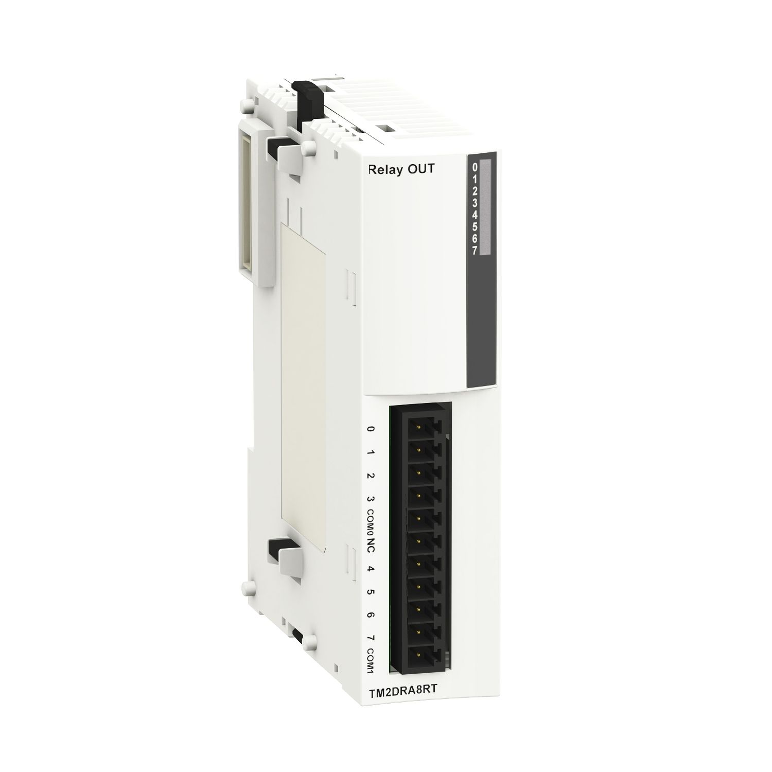 Picture of I/O expansion module, Modicon M238 logic controller, Twido, 8 outputs relay, 1 removable screw terminal block, wear part