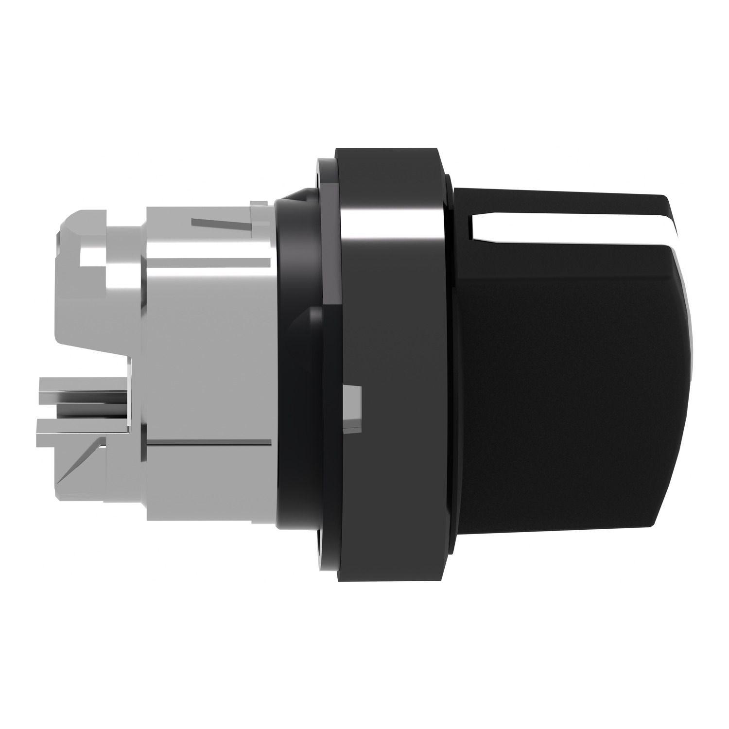 Picture of Head for selector switch, Harmony XB4, black metal, black, 22mm, 2 positions, stay put