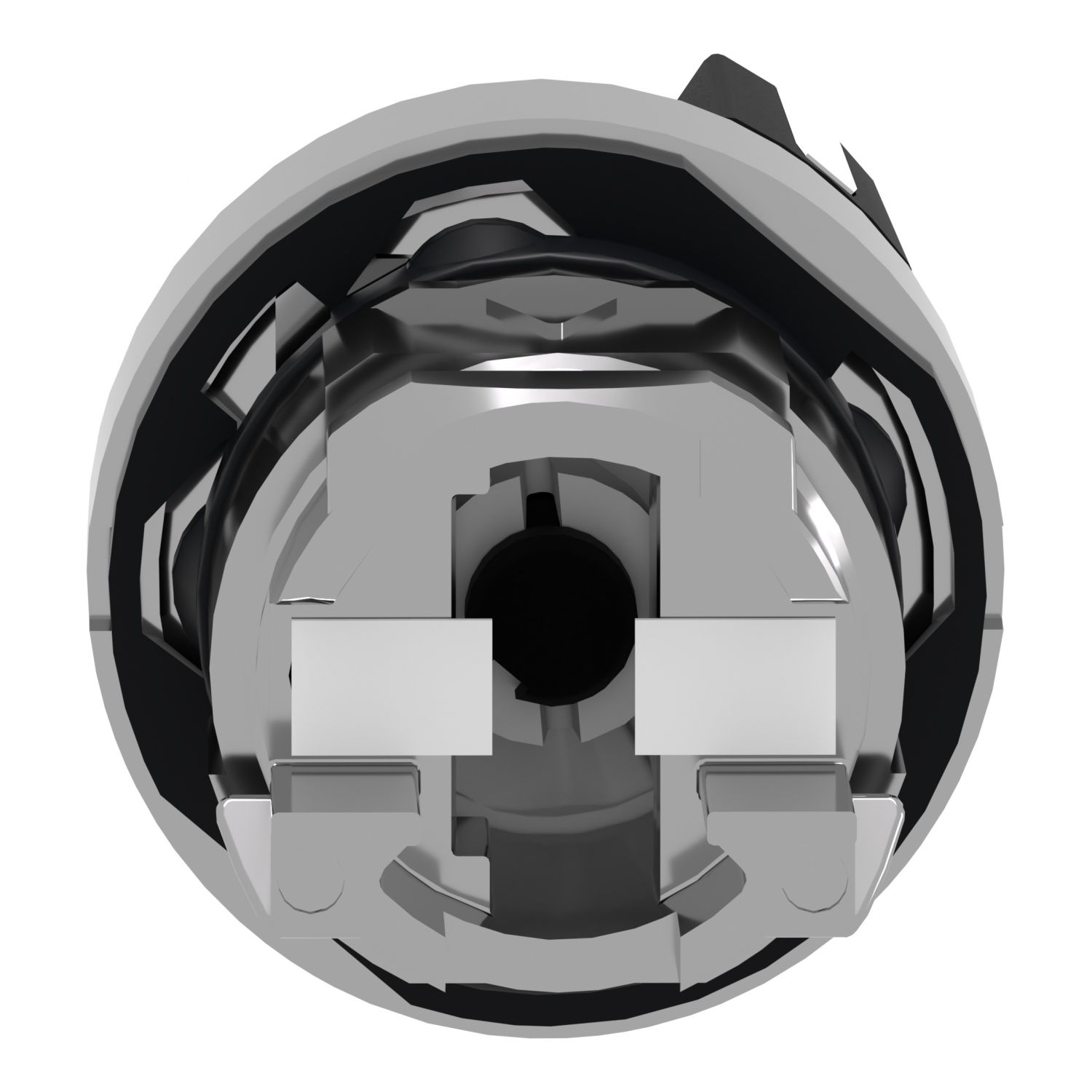 Picture of Selector switch head, Harmony XB4, metal, black, 22mm, 2 positions, stay put