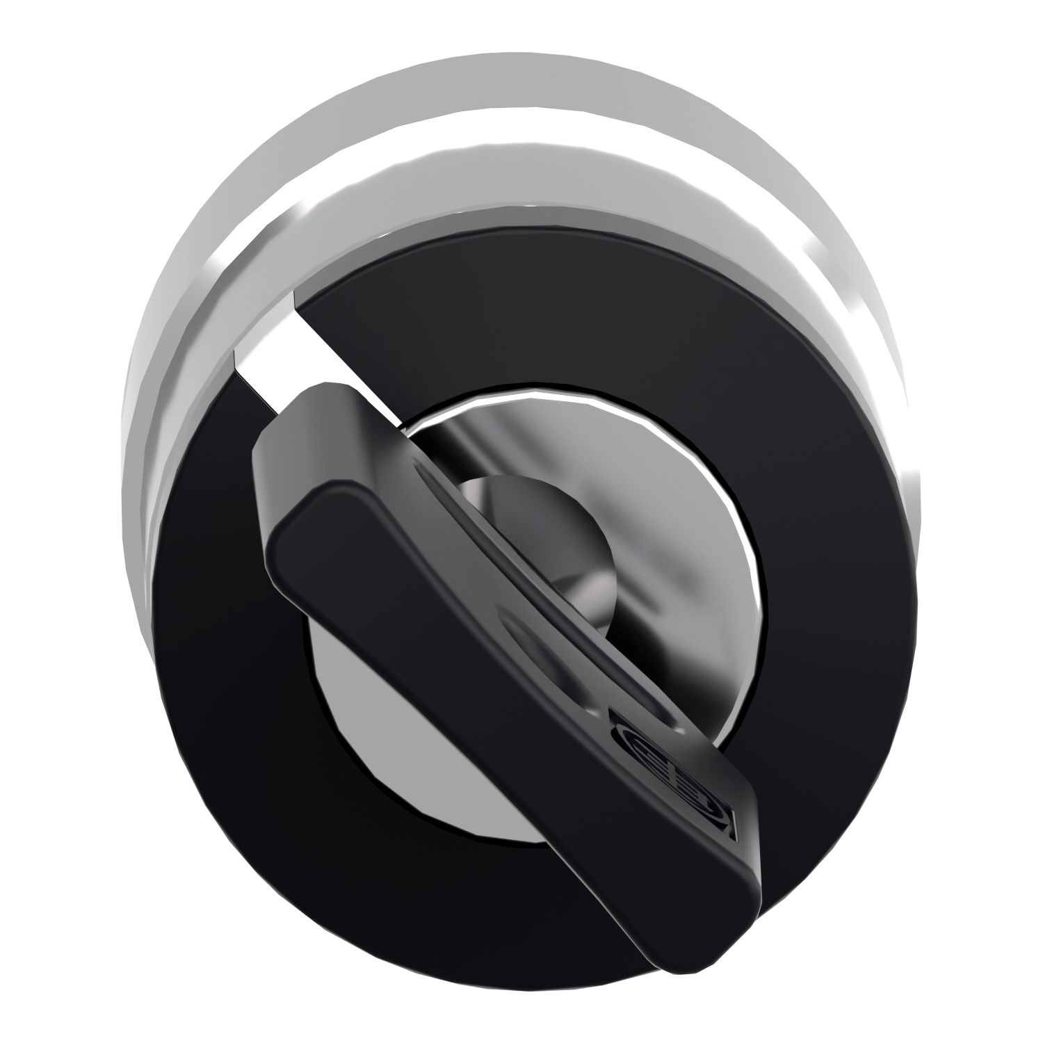 Picture of Key switch selector head, Harmony XB4, metal, black, 22mm, key 458A, 2 positions, stay put