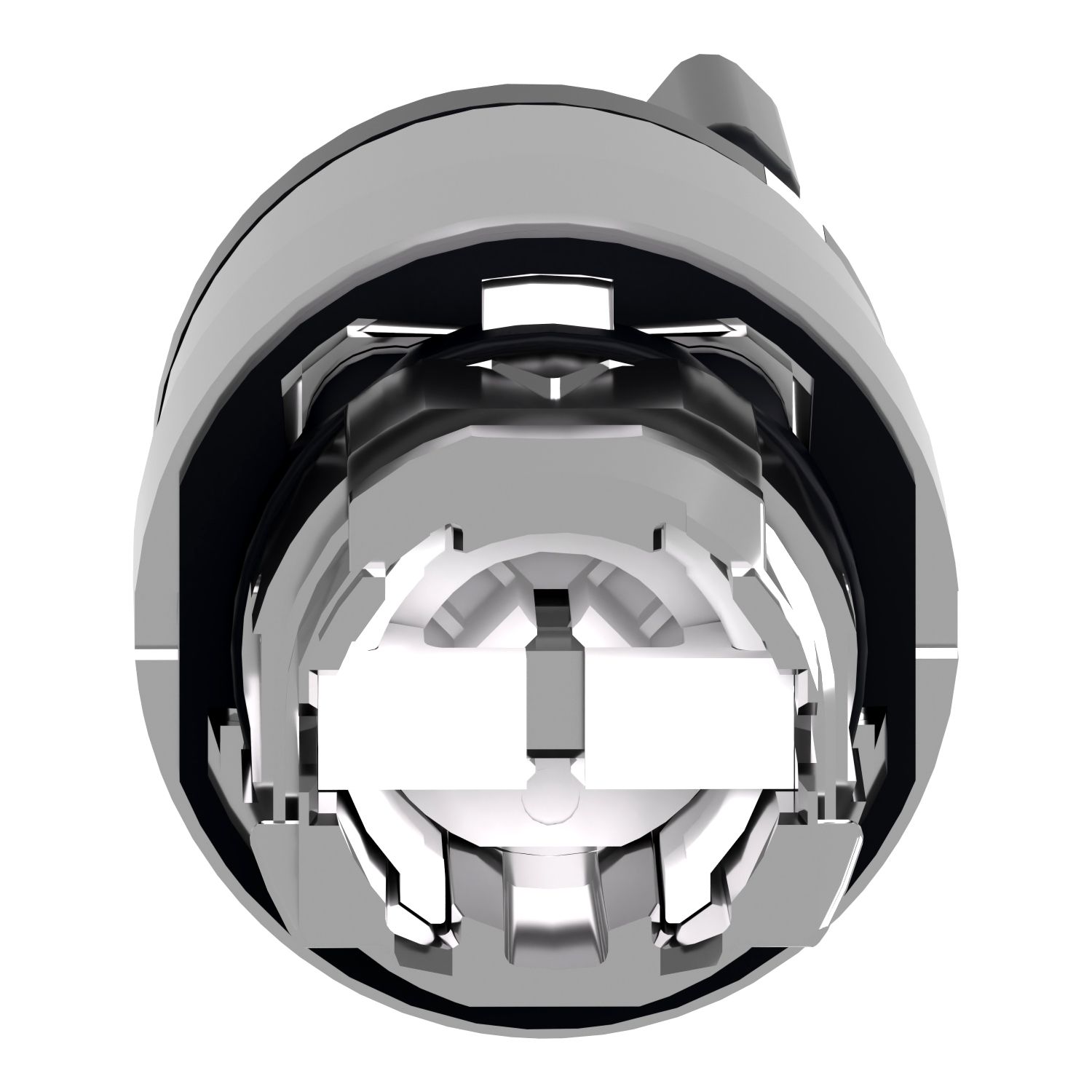 Picture of Key switch selector head, Harmony XB4, metal, black, 22mm, key 421E, 2 positions, stay put