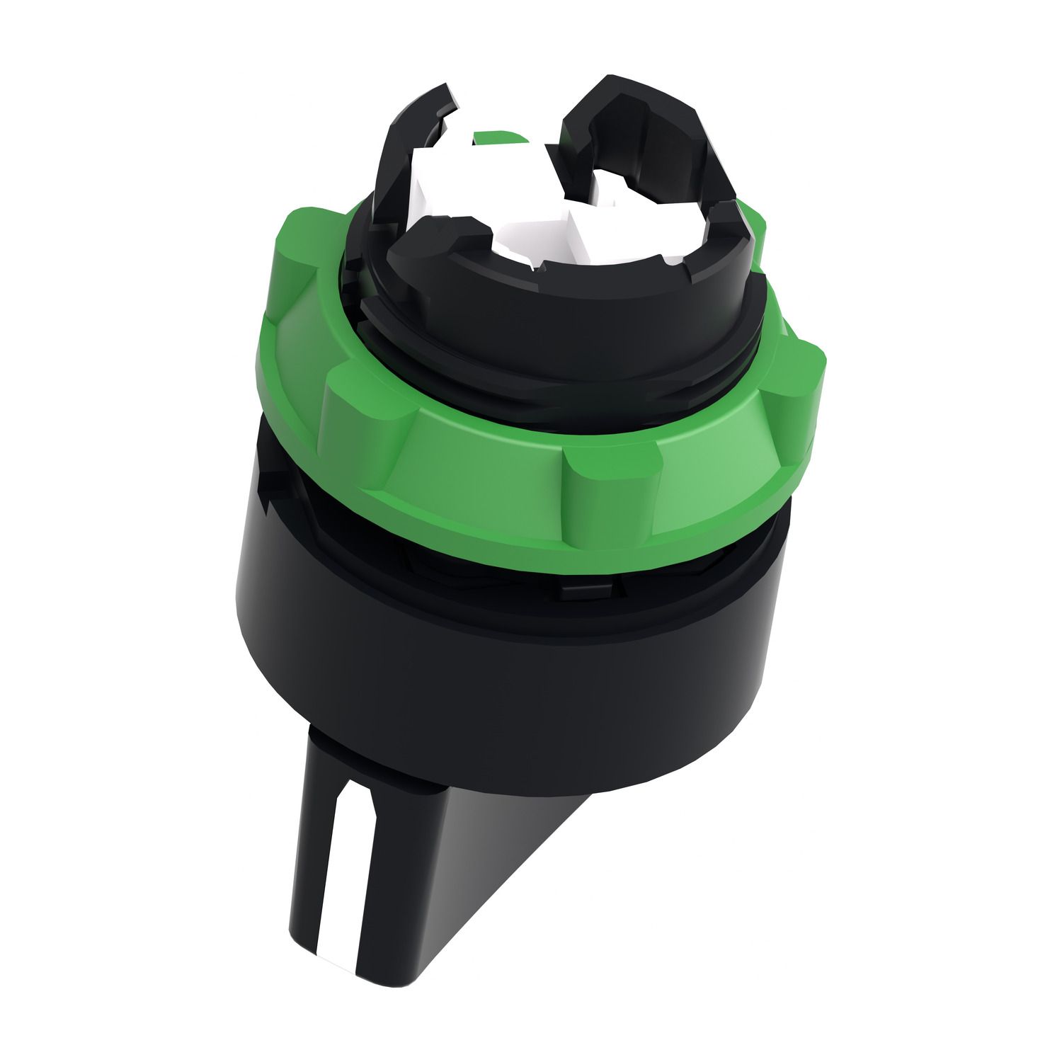 Picture of Head for selector switch, Harmony XB5, plastic, black, 22mm, 2 positions, spring return from right to left