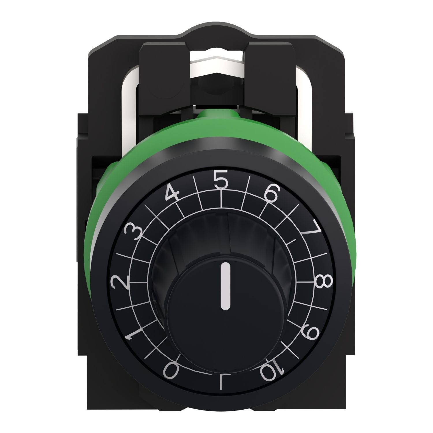 Picture of Potentiometer head, Harmony XB5, plastic,black, 22mm, for use with 6mm shaft