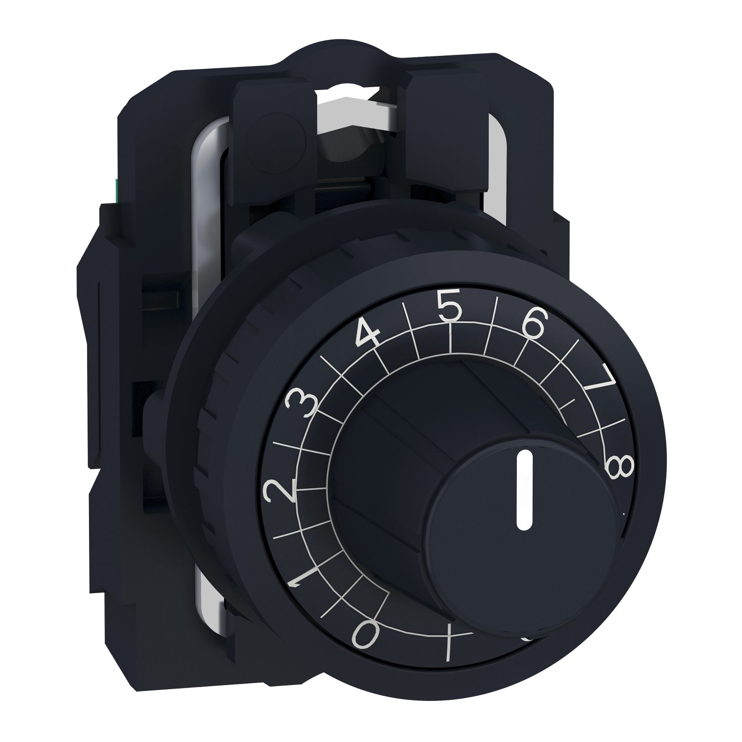Picture of Potentiometer head, Harmony XB5, plastic,black, 22mm, for use with 6.35mm shaft