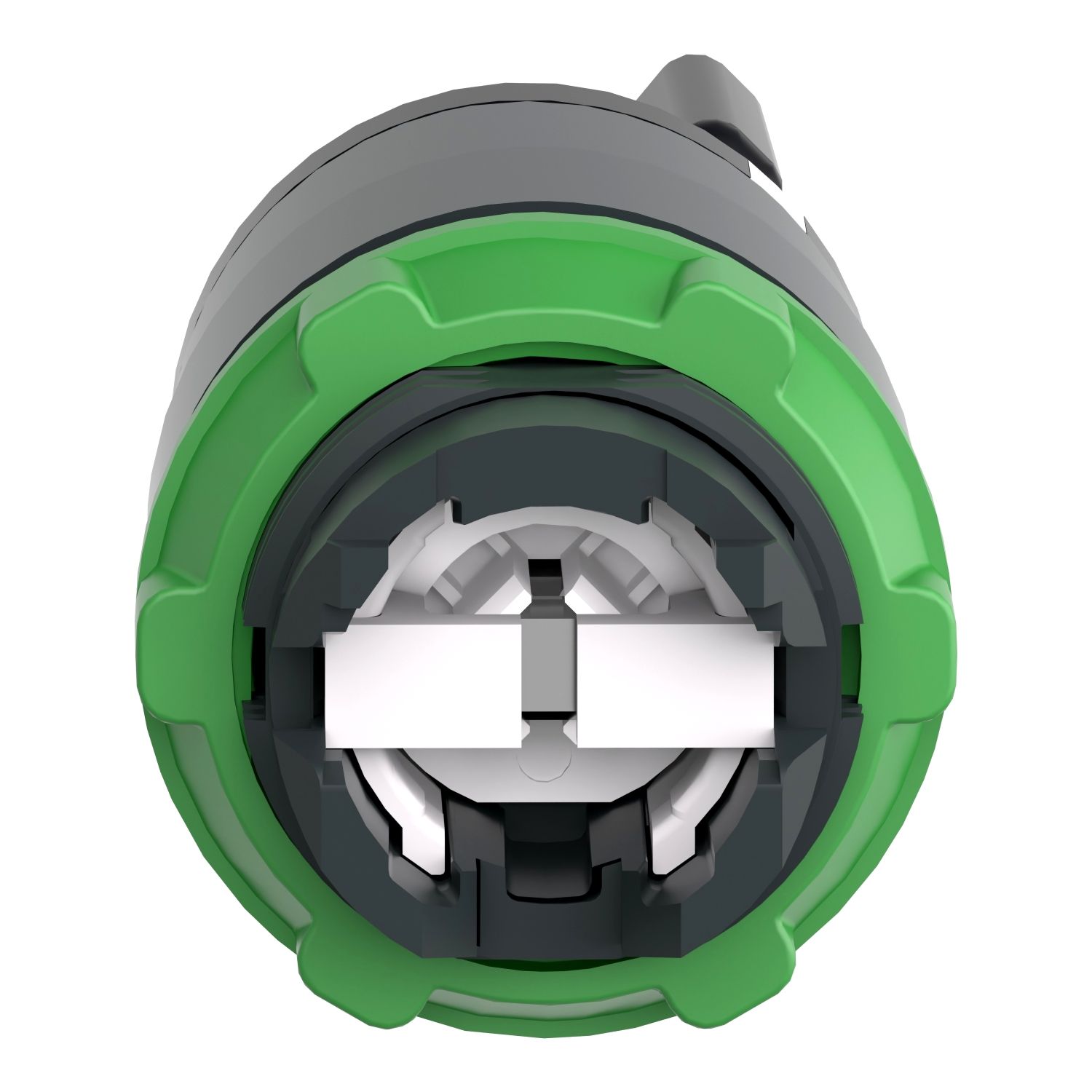 Picture of Head for key selector switch, Harmony XB5, plastic, black, 22mm, key 455, 2 positions, stay put