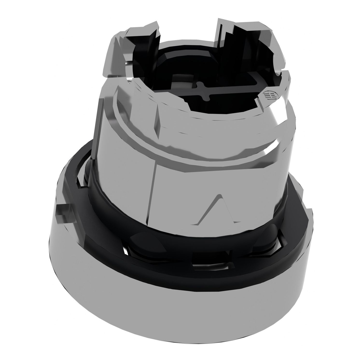 Picture of Head for non illuminated push button, Harmony XB4, metal, red, flush, 22mm, push push, unmarked