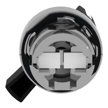 Picture of Selector switch head, Harmony XB4, metal, black, 22mm, long handle, 2 positions, spring return right to left