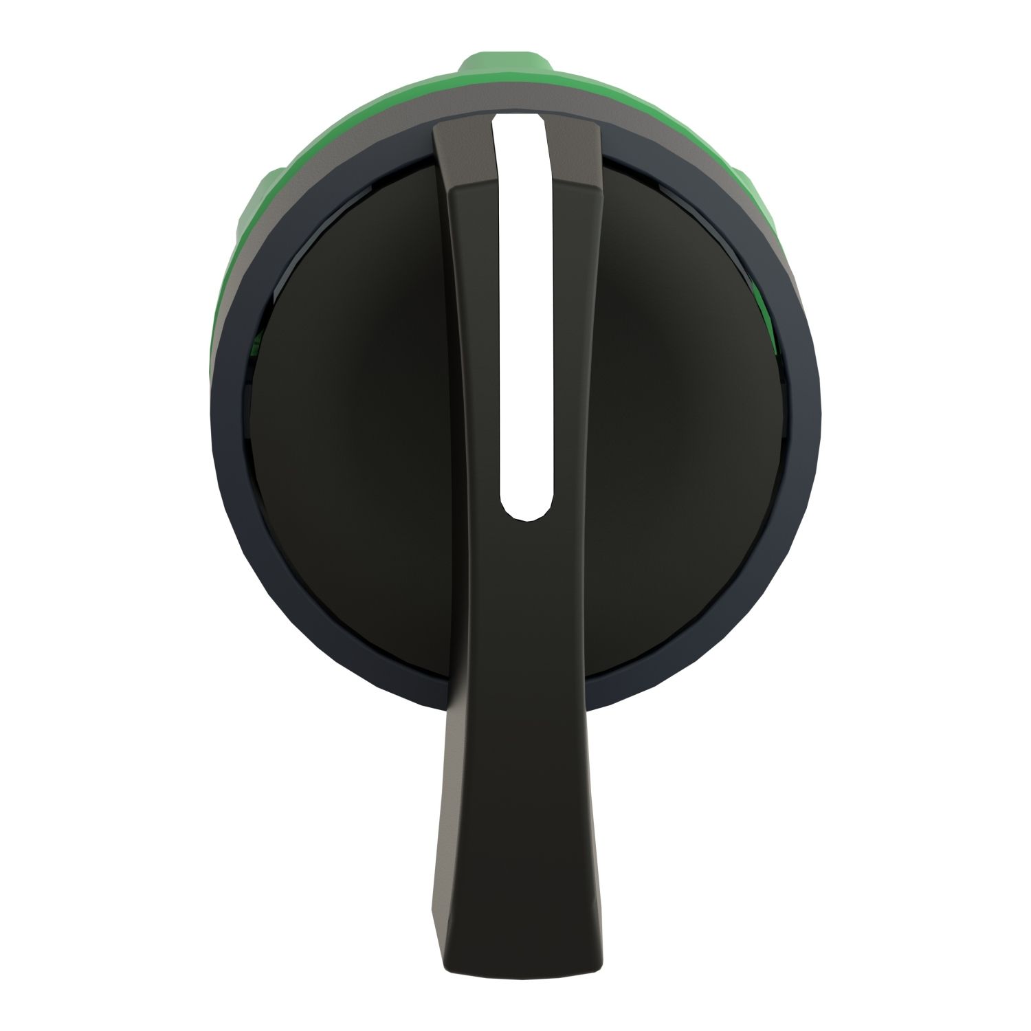 Picture of Head for selector switch, Harmony XB5, plastic, black, 22mm, long handle, 2 positions, stay put