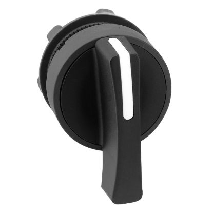Picture of Head for selector switch, Harmony XB5, XALF, XB4, black 22mm 3 position spring return