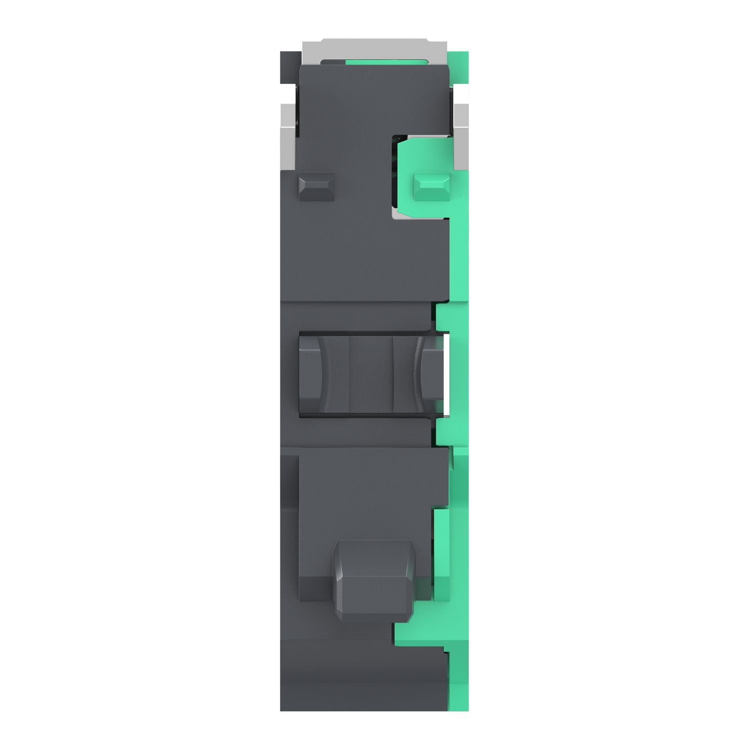 Picture of Single contact block, Harmony XB4, Hamony XB5, silver alloy, compact push in terminals, 1 NO