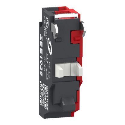 Picture of Single contact block, Harmony XB4, Hamony XB5, silver alloy, compact push in terminals, 1 NC