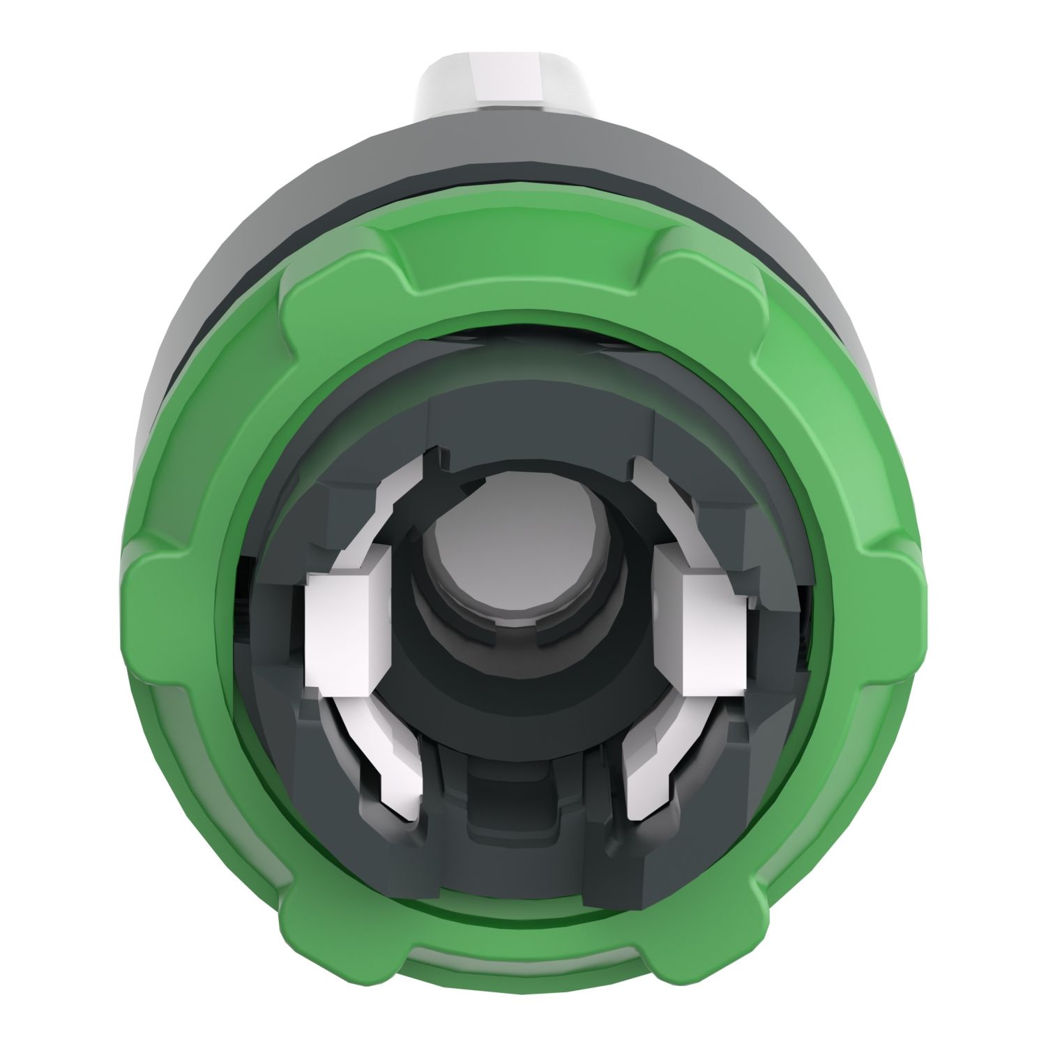 Picture of Head for illuminated selector switch, Harmony XB5, dark grey plastic, white handle, 22mm, universal LED, 3 positions,