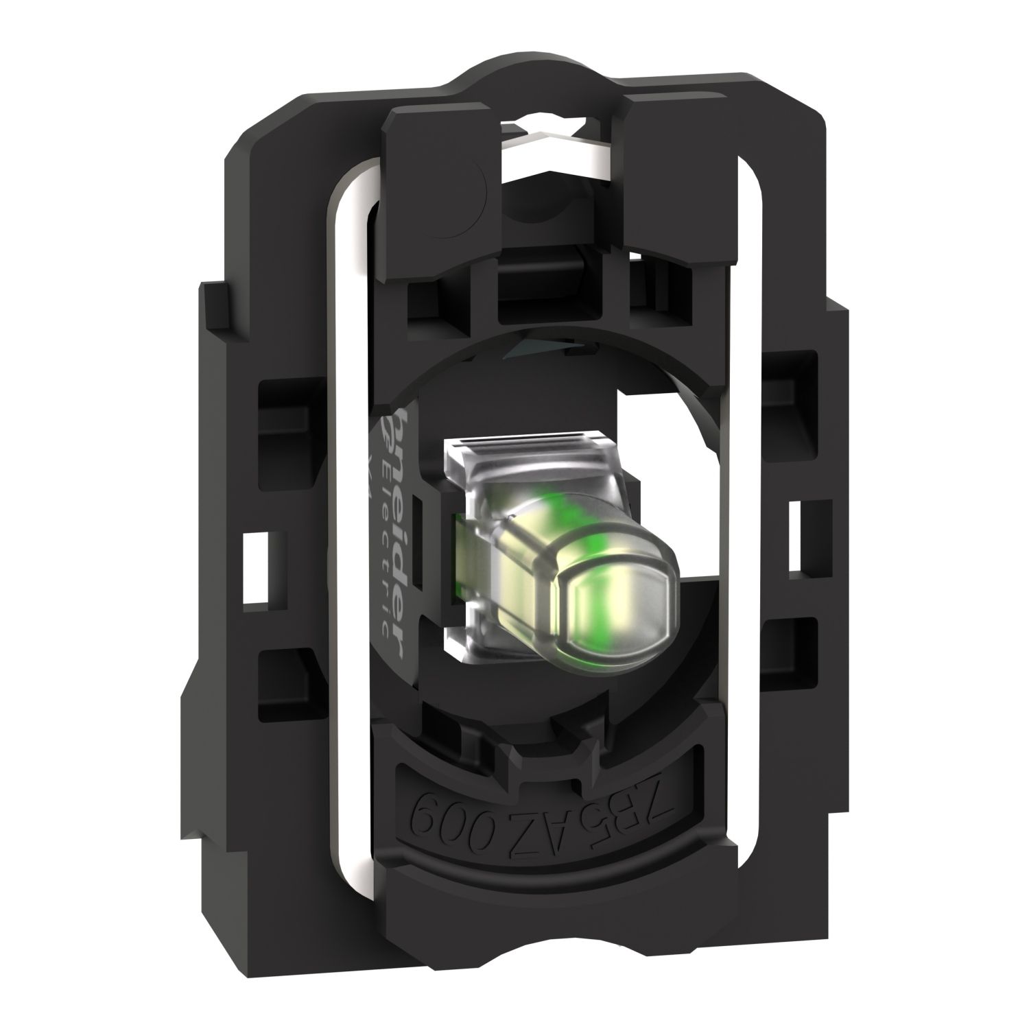 Picture of Complete body light block assembly, Harmony XB5, plastic, universal LED, body fixing collar, 24V AC DC